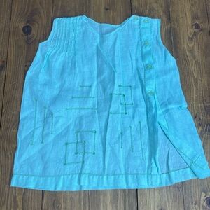 Vintage baby dress or shirt pale green